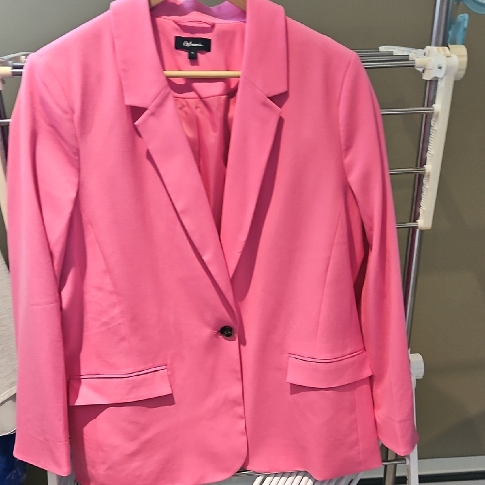Reitmans Pink Blazer Structured Suit Jacket